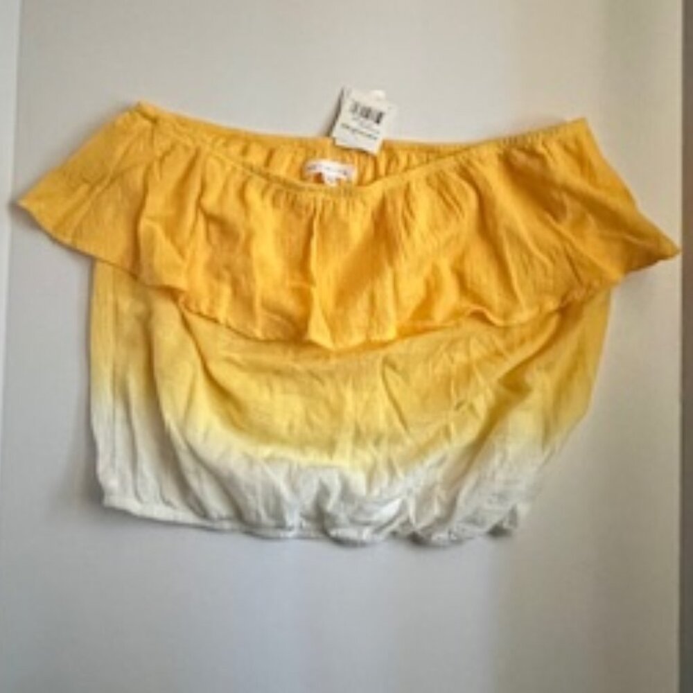 *NWT Socialite Gauze Tube Top - Yellow Ombre - Size XL